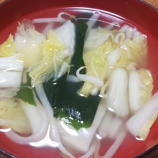 白菜ともやしのスープ